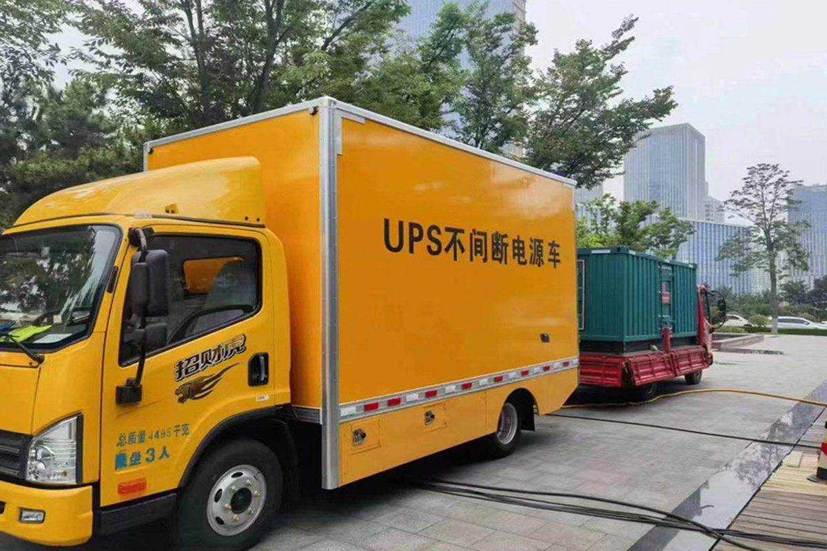西湖发电机租赁施工现场