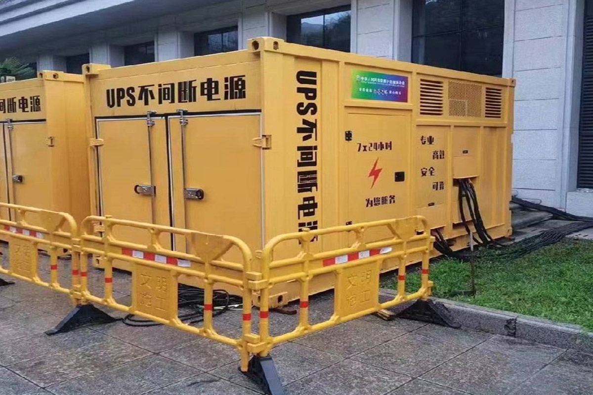 西湖发电机租赁施工现场