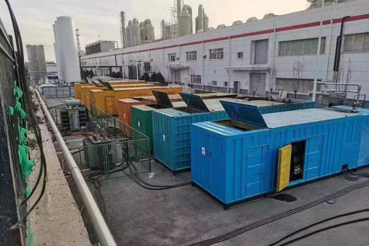 西湖发电机租赁施工现场